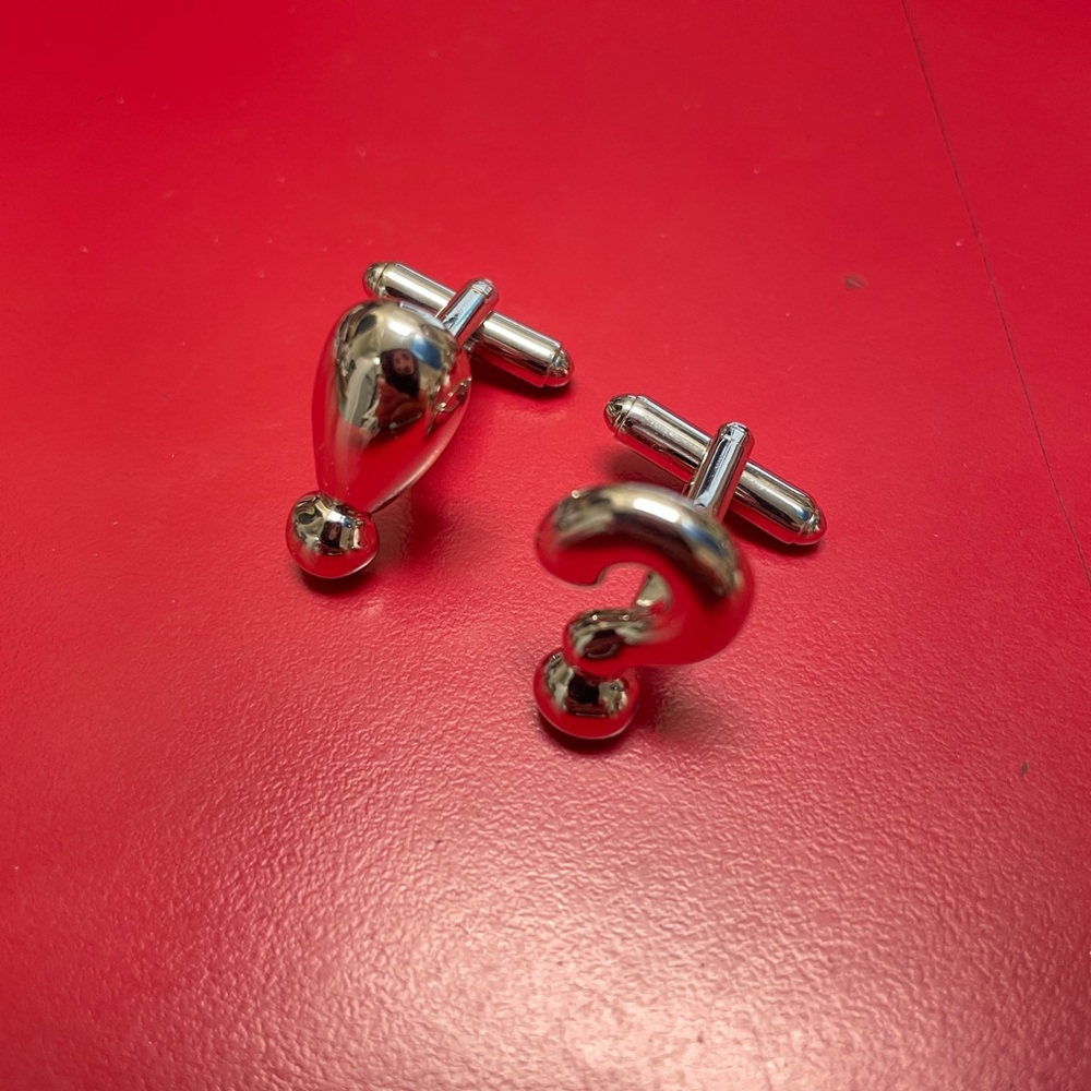 Brand New Novelty Cufflinks Question and Exclamation Marks
